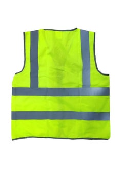 TAHA BETTA Safety Jacket – 4-Line Reflective Stripes, ID Pocket, Green, for Enhanced Visibility and Functionality | Size-L  - Image 2
