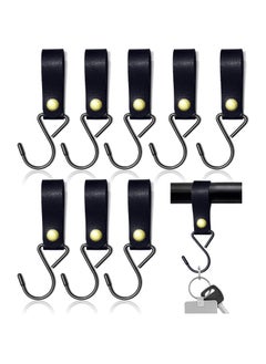 KASTWAVE 10pcs Leather Hooks for Hanging Camping Hook Hanger Stroller Hooks Leather Hooks for Coat Towel Kitchen Bathroom  - Image 1
