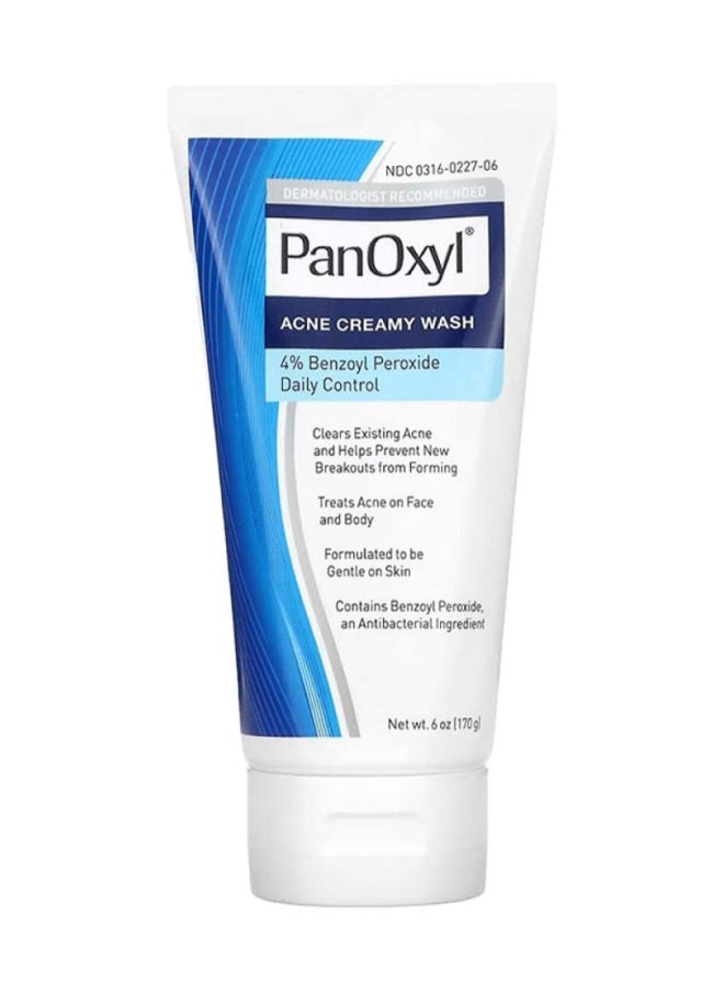 PanOxyl Acne Foaming Wash - Benzoyl Peroxide 4% Creamy Acne Wash - Gentle Cleansing Formula - 170g (6 oz) - Image 1