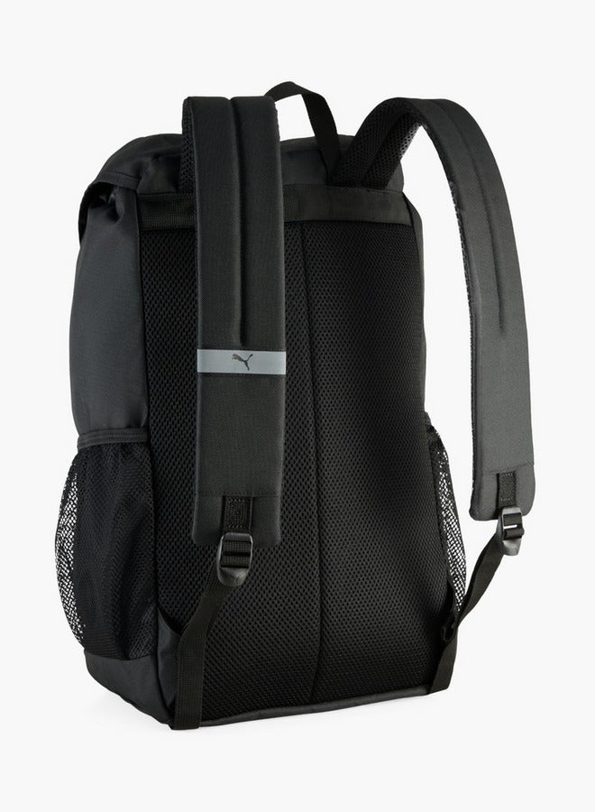 PUMA Logo Print School Backpack with Adjustable Shoulder Straps and Side Release Buckle Closure  - Image 2