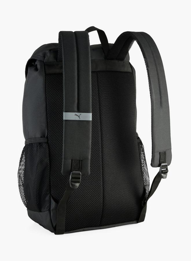PUMA Logo Print School Backpack With Adjustable Shoulder Straps And Side Release Buckle Closure - Image 2
