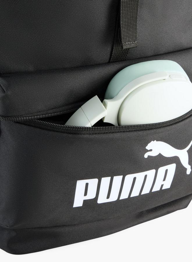 PUMA Logo Print School Backpack With Adjustable Shoulder Straps And Side Release Buckle Closure - Image 4