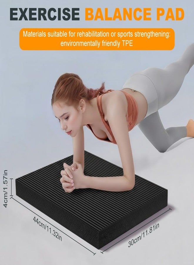 برو بيروس وسادة التوازن الرياضية من بروبيروس® مصنوعة من مادة TPE عالية المرونة، بساط توازن مبطن بسمك 4 سم، يوفر دعمًا للركبة والمرفقين، مناسب لليوغا، والبيلاتس، وتمارين الصالة الرياضية، والعلاج الطبيعي، والتدريب البدني، 40 × 33 سم - Image 2