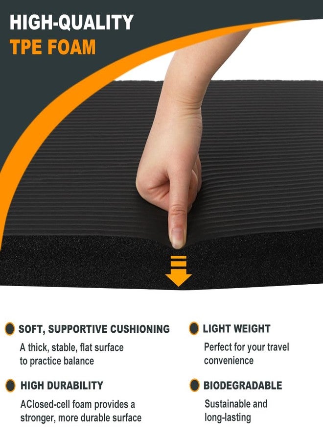 برو بيروس وسادة التوازن الرياضية من بروبيروس® مصنوعة من مادة TPE عالية المرونة، بساط توازن مبطن بسمك 4 سم، يوفر دعمًا للركبة والمرفقين، مناسب لليوغا، والبيلاتس، وتمارين الصالة الرياضية، والعلاج الطبيعي، والتدريب البدني، 40 × 33 سم - Image 3