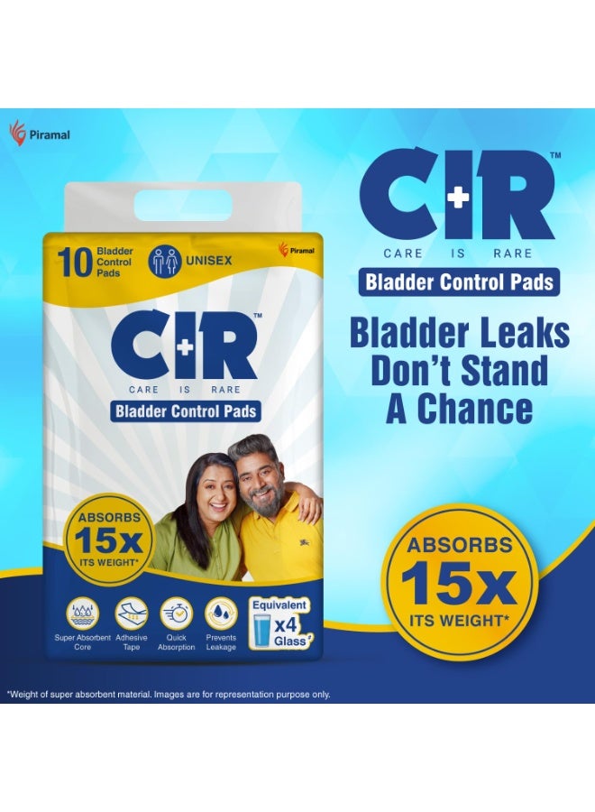 فوط التحكم بالمثانة CIR لسلس البول المتوسط ​​| تمتص 15 ضعف وزنها | ما يعادل 4 أكواب من السوائل | 23 × 54 سم / 9 × 21 بوصة | لب فائق الامتصاص وامتصاص سريع | للجنسين | 20 وحدة - Image 4