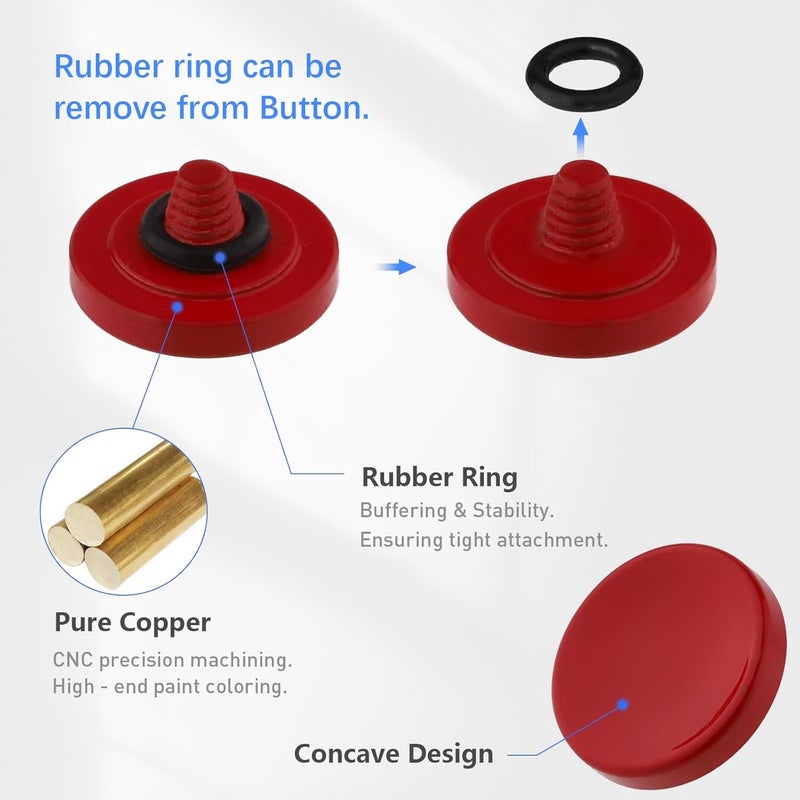 Haoge Metal Shutter Release Button for Fujifilm XE5 X-E4 X-E2S X-E3 X-T2 X-T3 XT4 X-T20 XT30 X-Pro3 X-Pro2 X100V X100T X100S X100F Camara Accessories and Leica M240 M11 M10 M9-P Concave Surface Red - Image 4