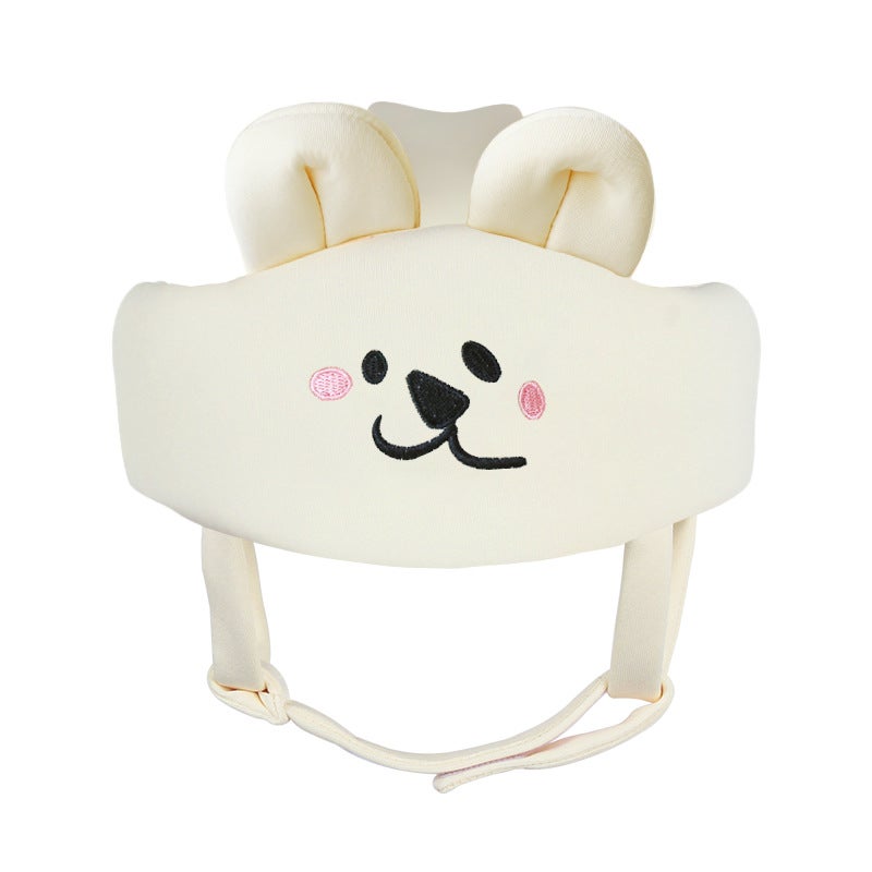 Baby anti-fall helmet baby toddler cap childrens head anti-collision safety head protection cap cute cartoon mesh breathableCrooked Mouth Bear Drop Helmet (beige) Crooked Mouth Bear Drop Helmet (beige) 