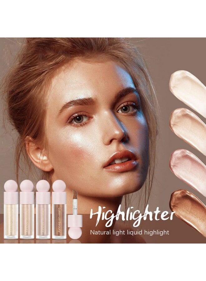 MEICOLY Liquid Highlighter,Long Lasting Liquid Luminizer Shimmer Stick,Waterproof Smooth Highlight Face Illuminator,Silky Natural Glow Makeup Sparkly Highlighters for Face,01 Enlighten - Image 3