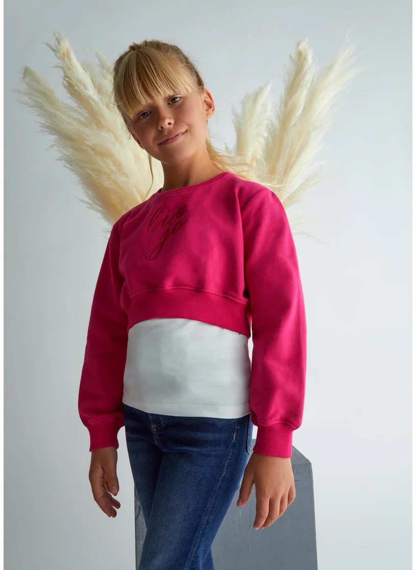ليو جو Sweatshirt with Embroidered Logo