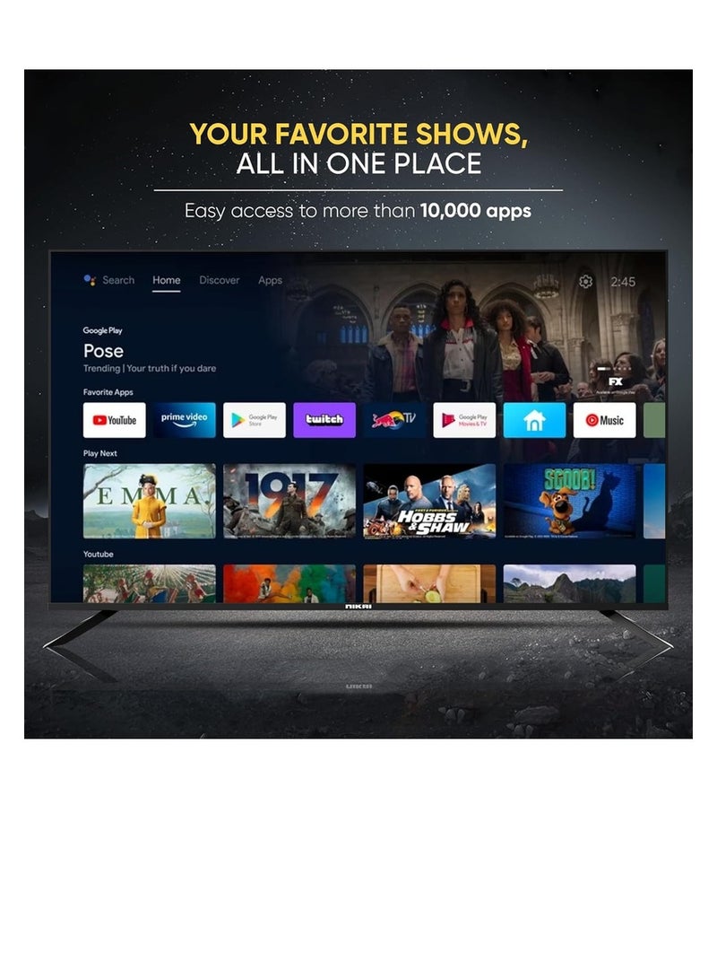 NIKAI 85 Inch QLED WebOS 4K Smart UHD TV, 60Hz, Hands-Free Voice Control, Dolby Digital, Built-in Wi-Fi, Bluetooth, High Colour Gamut, Effortless Connectivity With Android & Apple Devices - 2 Years Warranty , NIK85MEU4QLED Black - Image 2