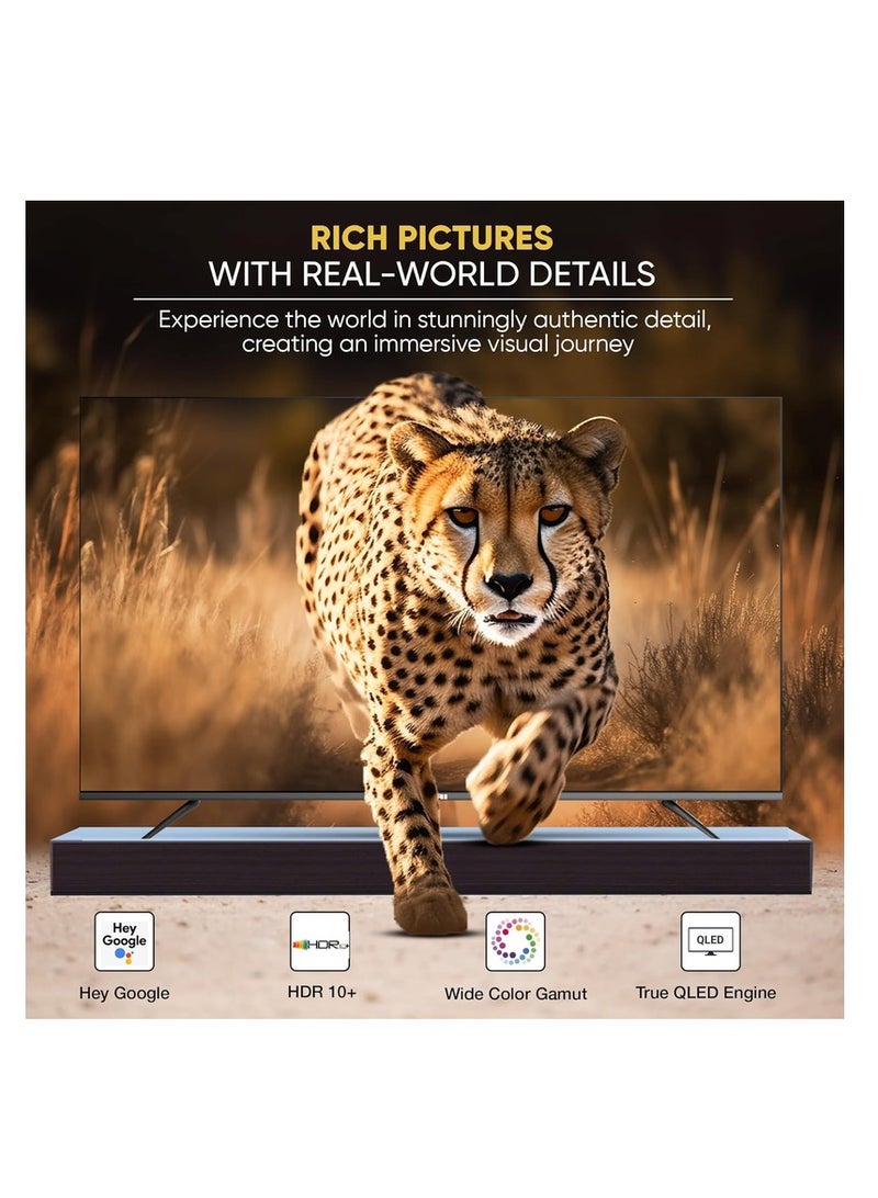 NIKAI 85 Inch QLED WebOS 4K Smart UHD TV, 60Hz, Hands-Free Voice Control, Dolby Digital, Built-in Wi-Fi, Bluetooth, High Colour Gamut, Effortless Connectivity With Android & Apple Devices - 2 Years Warranty , NIK85MEU4QLED Black - Image 1