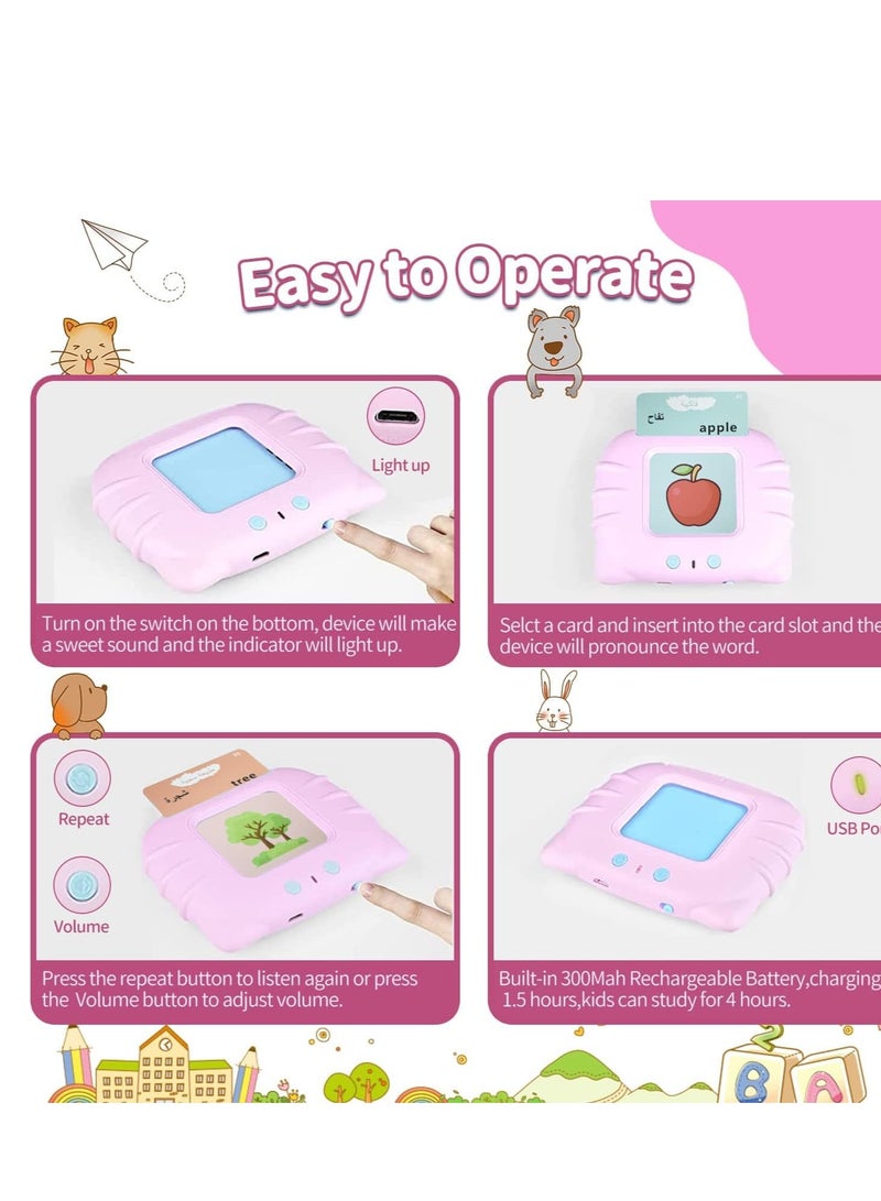 Educational Toys for Kids English Arabic 112 Cards with 224 Educational Sight Words Educational Gift 2 Pcs - Image 4