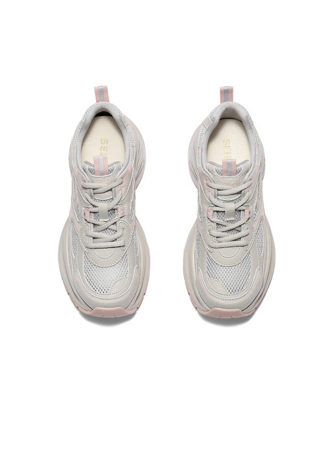 Senda a Dad Shoes For Women, Thick-soled Height-increasing Breathable Casual Shoes, Women's Sneakers Zcc31cm4, Mesh Gray, Size 40 - Image 2