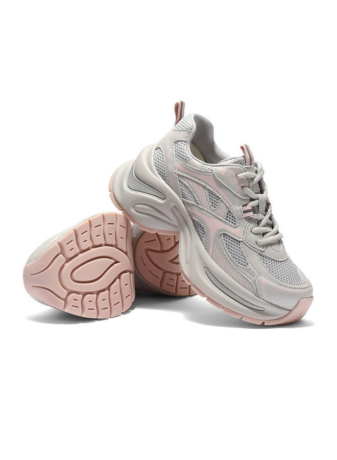 Senda a Dad Shoes For Women, Thick-soled Height-increasing Breathable Casual Shoes, Women's Sneakers Zcc31cm4, Mesh Gray, Size 40 - Image 4
