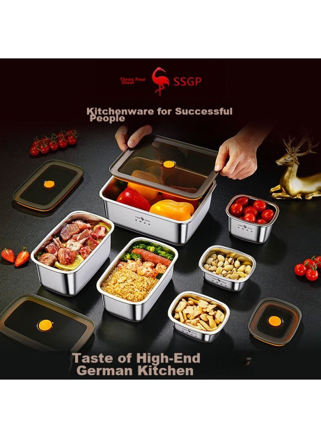 Ssgp 3-4 Steel Food Storage Container, 4800ml, Single Piece, 316 Stainless Steel, Refrigerator Organizer, Sealed Moisture-proof, No. 1 Member Store - Image 4