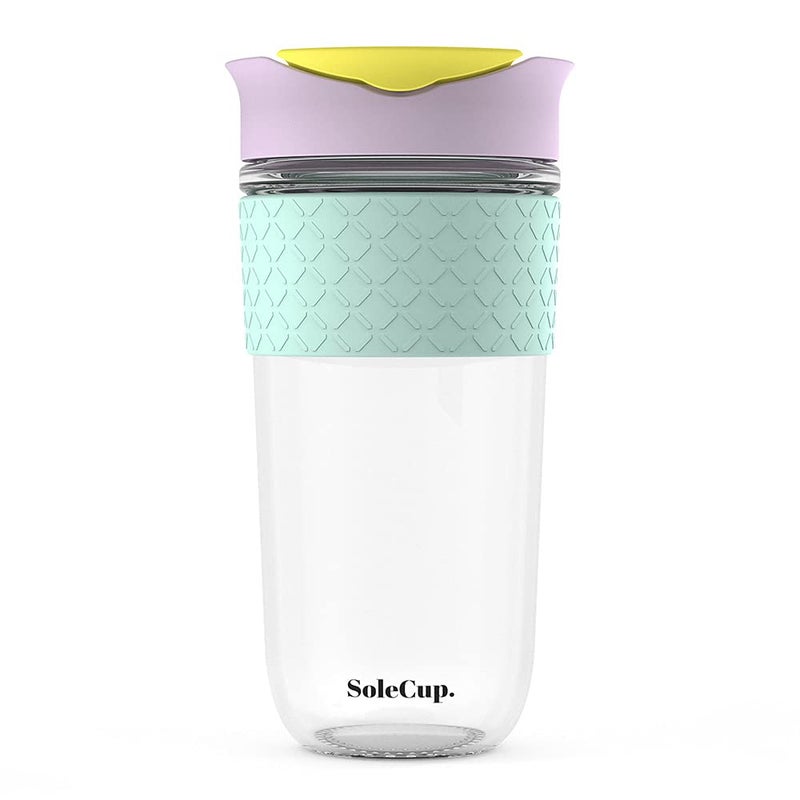 SoleCup. Large Travel Mug - Reusable Insulated Coffee Mug - 18oz/530ml BPA-Free Hot Drink Travel Mug with Lid & Silicone Band (Ice Cream, 18oz) - Image 1