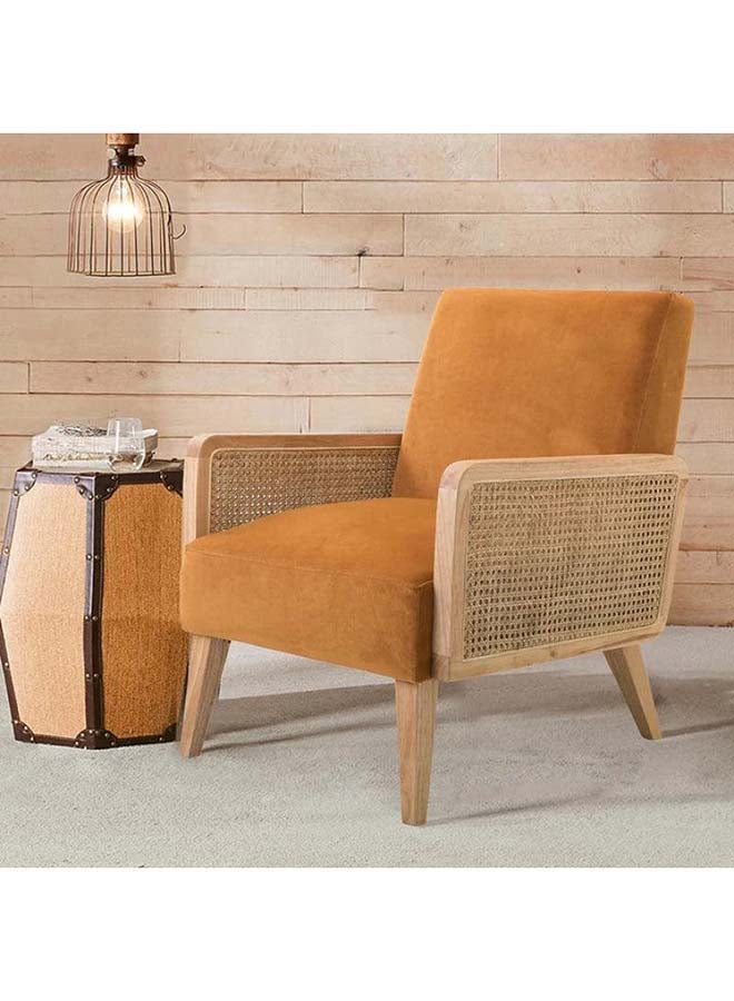 Al Home Orange Velvet Lounge Chair By Alhome 60x85 cm 