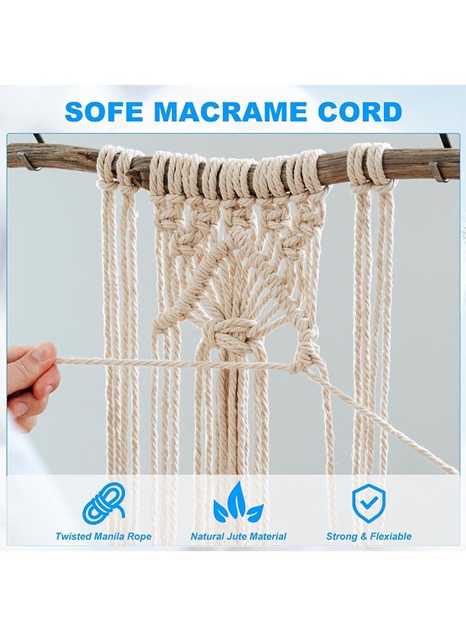 Light Yellow Macrame Cord 3mm x 109Yards,Colored Cotton Rope Craft Cord Colorful Cotton Cord Twine for Wall Hanging Plant Hangers Crafts Knitting Decorative Projects