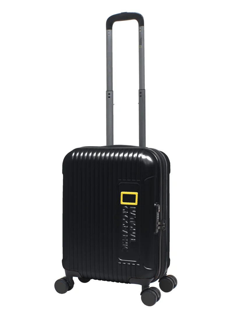 ناشيونال چيوغرافيك National Geographic Canyon ABS/PC Hardshell Carry-On Small Cabin Business Suitcase Black, Durable Lightweight Anti-theft Zipper TSA Lock Travel Luggage, 4 Double Wheel Trolley Bag (49 cm/20 Inch).