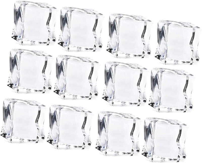 Mikinona 48 Pcs Reusable Fake Ice Cube Photography Props 2x2cm Size - Image 3
