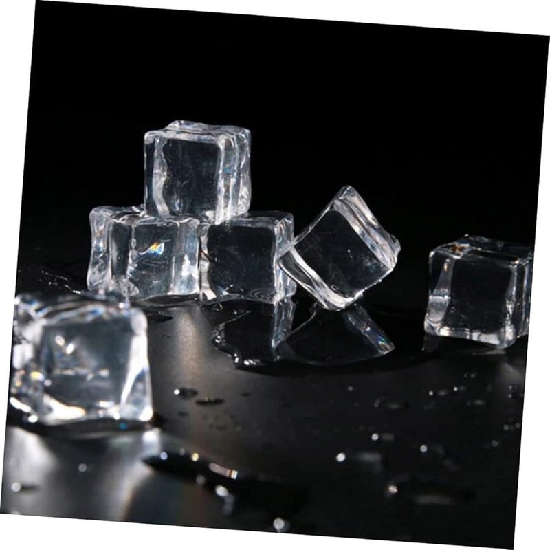 Mikinona 48 Pcs Reusable Fake Ice Cube Photography Props 2x2cm Size - Image 4
