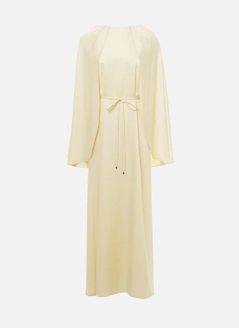 ليتشي فستان ماكسي مزود بكاب نغمي