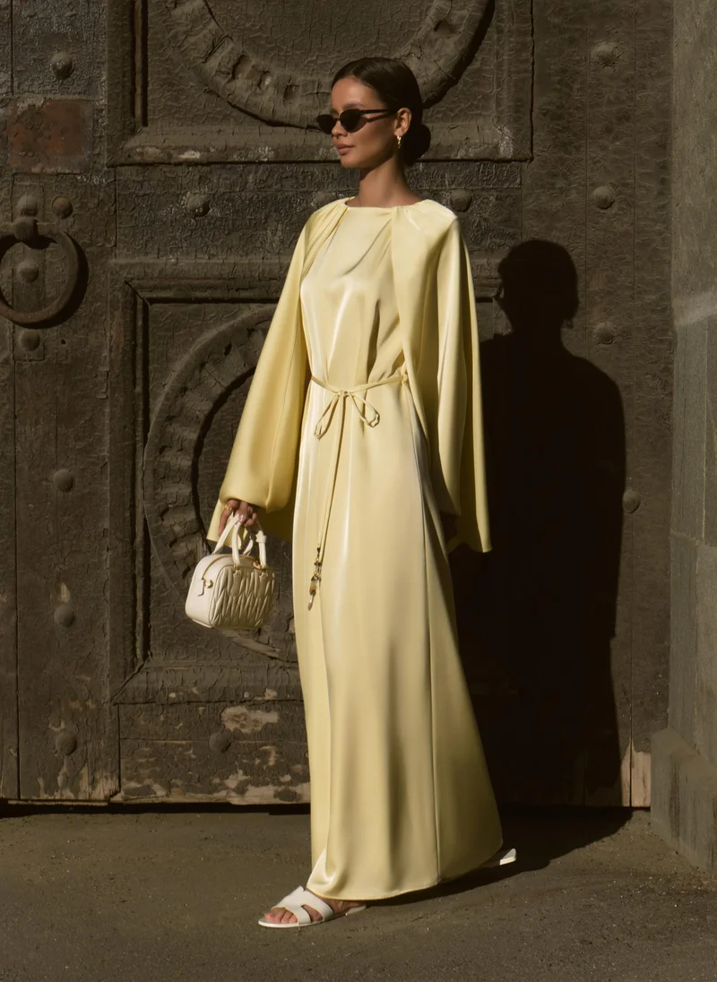 Lichi  Maxi dress with matching cape for Women | Best Price UAE