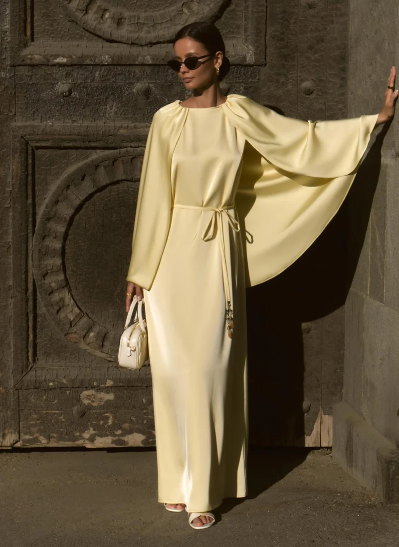 Lichi  Maxi dress with matching cape for Women | Best Price UAE