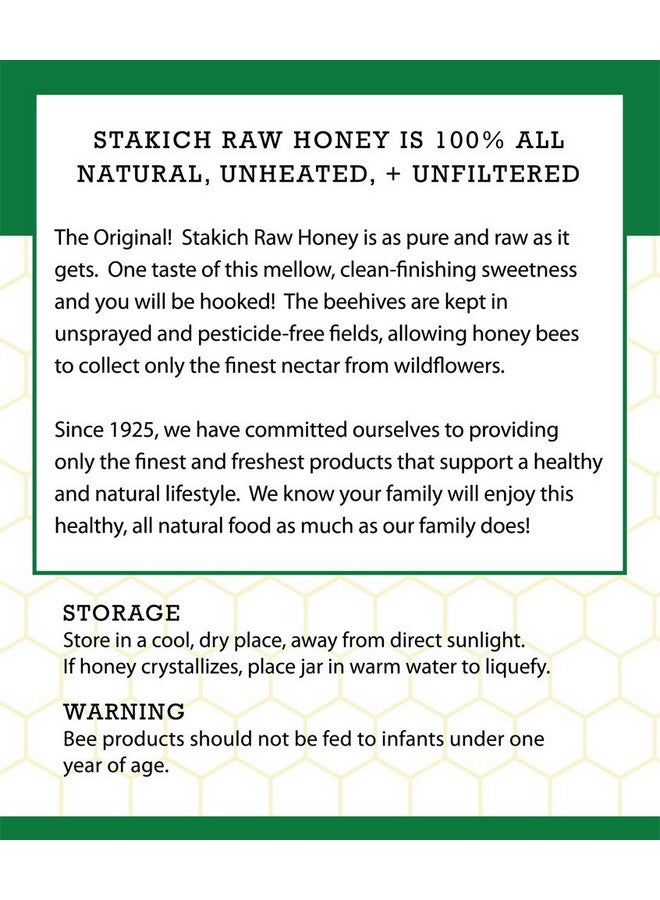 Stakich Raw Honey - Pure, Unprocessed, Unheated, Kosher - 5 Pound (80 Ounce) - Image 5