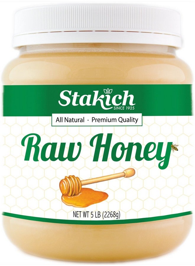 Stakich Raw Honey - Pure, Unprocessed, Unheated, Kosher - 5 Pound (80 Ounce) - Image 3