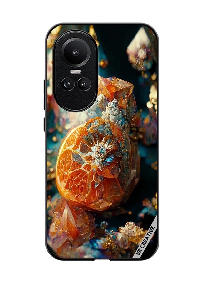 VR CREATIVE Protective Case Cover For Oppo Reno 10 Pro Orange Paint Gel Balls Design Multicolour - Image 1