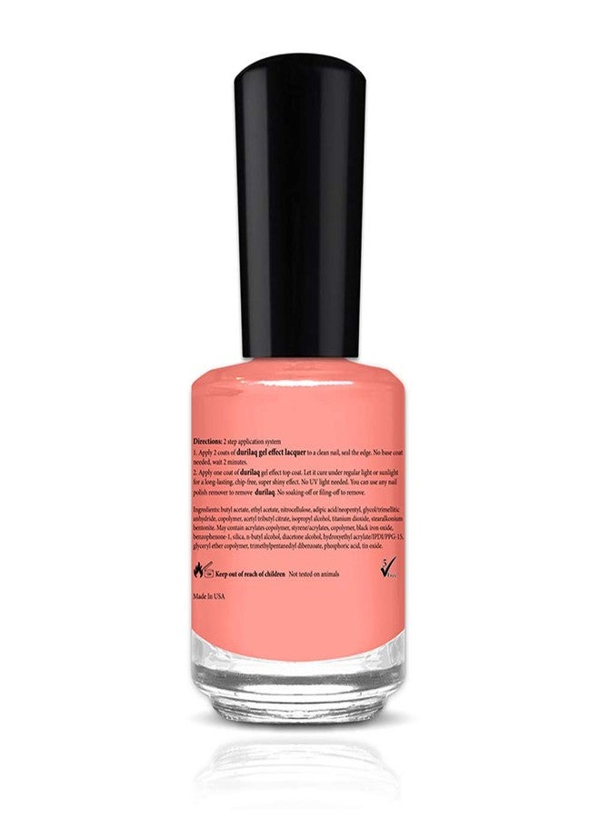 duri Durilaq, D599 Call Me Maybe, Pastel Coral Opaque Gel Effect Lacquer, 0.61 fl.oz. - Image 2