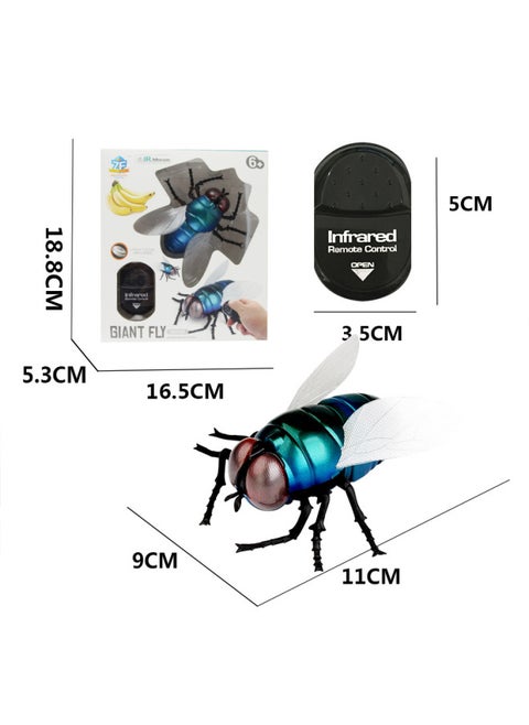 Simulation Remote Control Snake Animal Model Electric Induction Remote Control Cockroach Trick Toy A Generation Of Hair-Color:Remote Control Fly