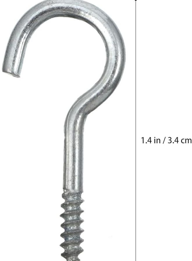 100 Pcs Carbon Steel Self Tapping Ceiling Hooks Screw Eye Hooks for Hanging Mugs Planters Lights Indoor Outdoor - Image 5