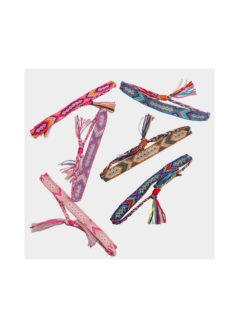 12 Pcs Nepal Woven Friendship Bracelets Handmade Braided String Adjustable Bulk Bracelet for Women Kids Girls - Image 2