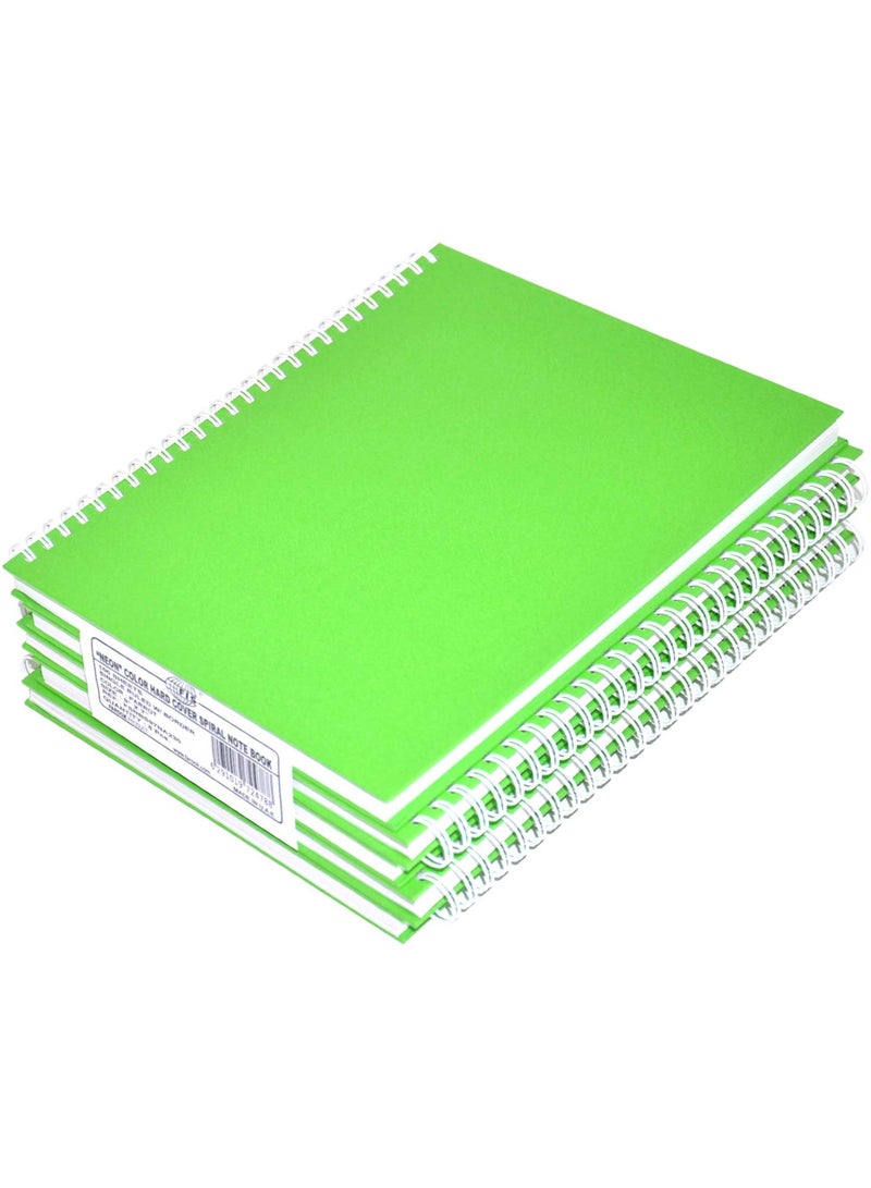 FIS Pack of 5  Spiral Hard Cover Notebook 9X7 Inches (22.86 X 20.32 CM) Single Line,With Border,100 Sheets-Parrot -FSNBS97NA230 - Image 1
