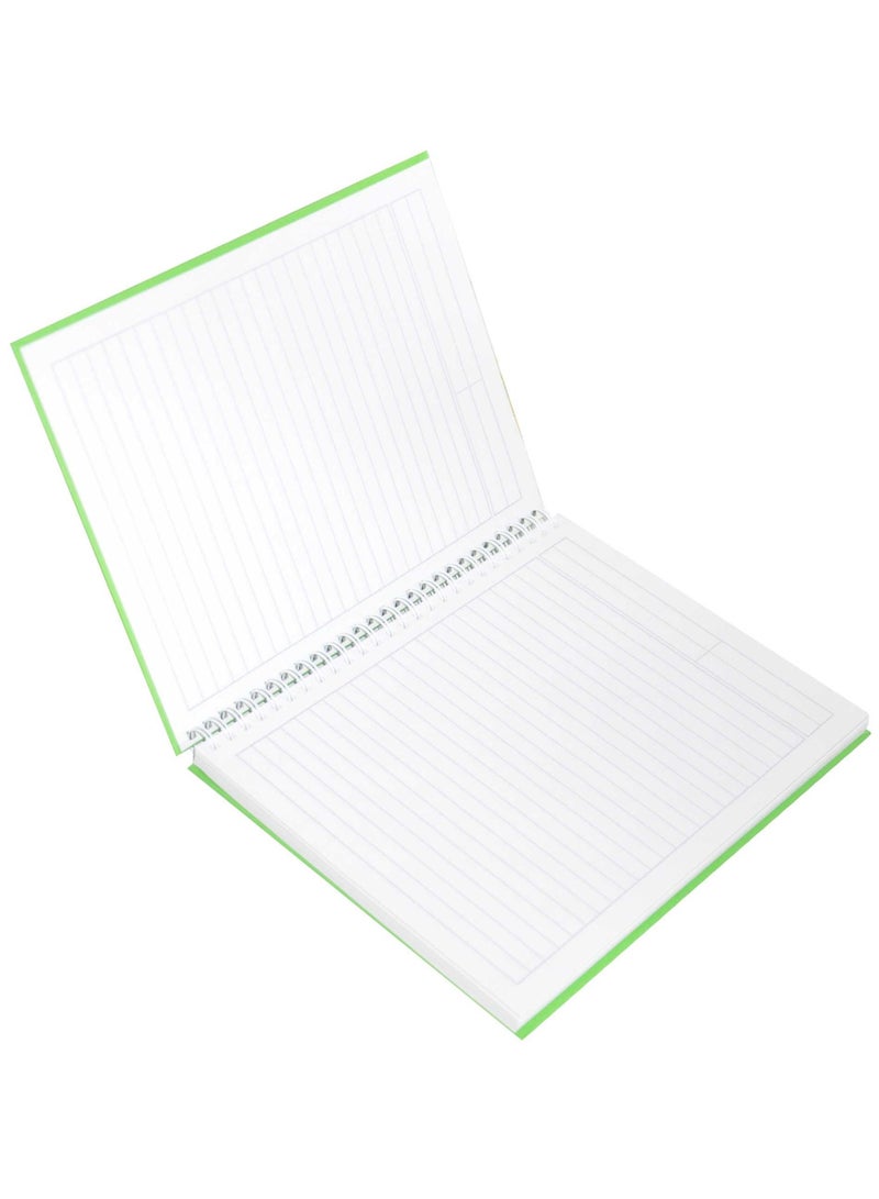 FIS Pack of 5  Spiral Hard Cover Notebook 9X7 Inches (22.86 X 20.32 CM) Single Line,With Border,100 Sheets-Parrot -FSNBS97NA230 - Image 3