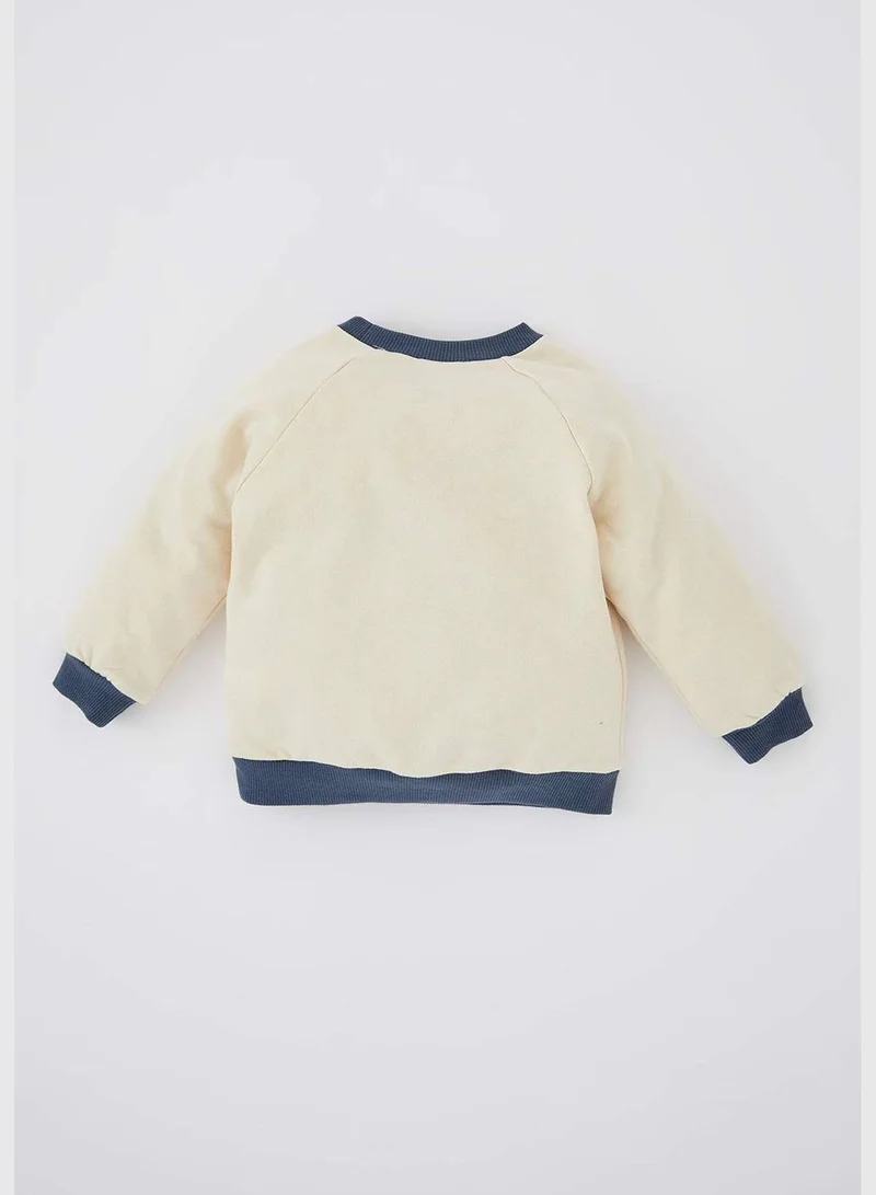 DeFacto BabyBoy Snoopy Licenced Regular Fit Bike Neck Long Sleeve Knitted Sweatshirt