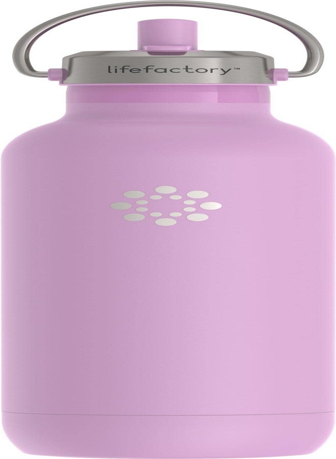 لايف فاكتوري زجاجة رياضية معزولة بتفريغ الهواء من الفولاذ المقاوم للصدأ من لايف فاكتوري مع غطاء مزود بماصة، سعة 24 أونصة، لون وردي - Image 1