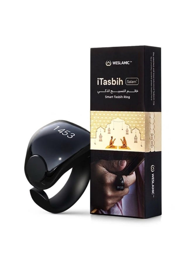 WESLAMIC Smart Tasbih Zikr Ring with OLED Display, App Support & Prayer Reminders - Image 1