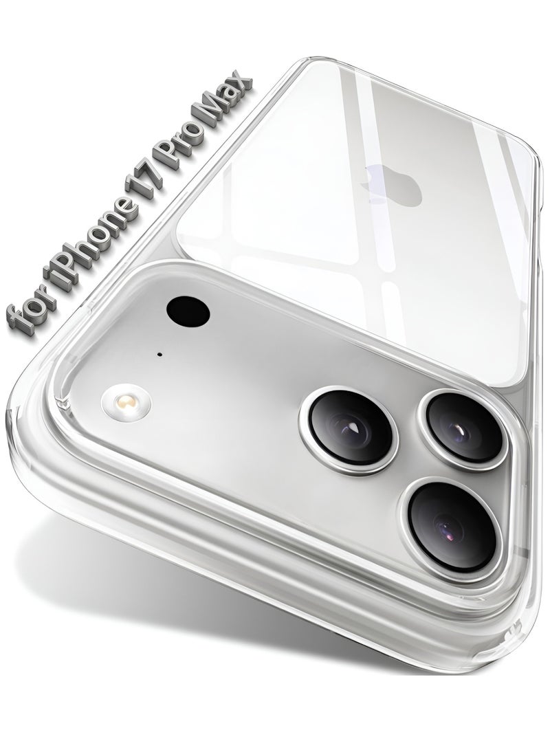 بورتوني غطاء آيفون 17 برو ماكس شفاف نحيف مقاوم للخدش ومضاد للسقوط لهاتف آيفون 17 برو ماكس حافظة هاتف واقية مضادة للصدمات لهاتف آيفون 17 برو ماكس 6.9 بوصة - Image 1