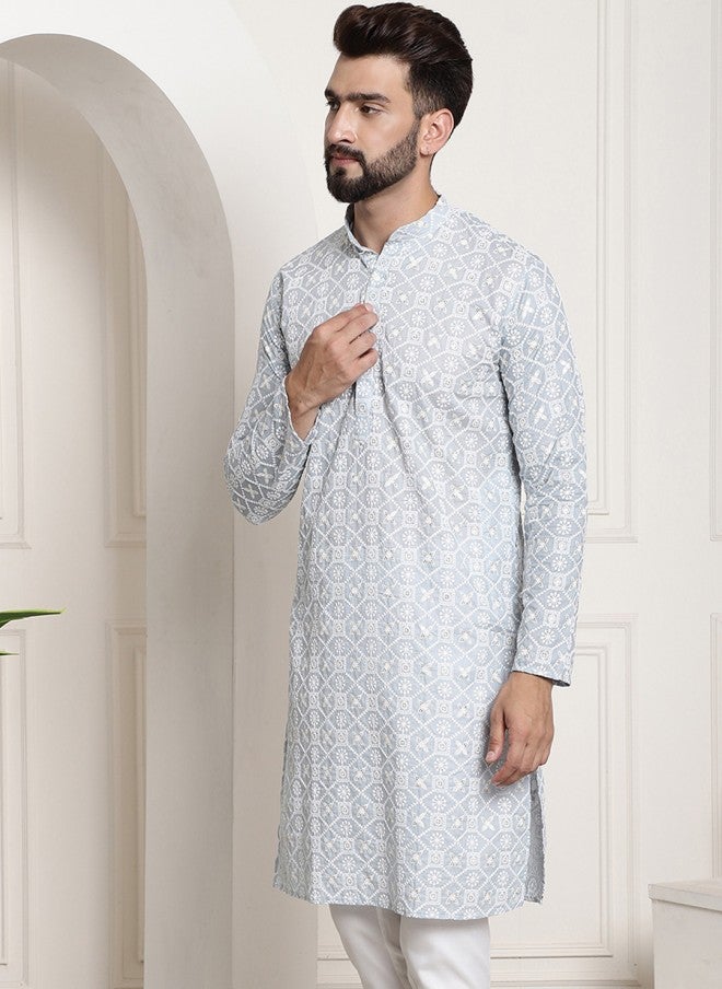 Sojanya Cotton Ethnic Motifs Kurta for Men - Image 5