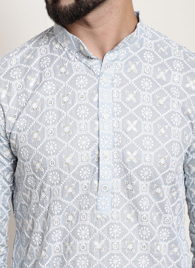 Sojanya Cotton Ethnic Motifs Kurta for Men - Image 3