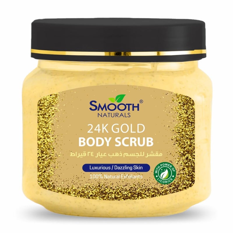 Smooth SMOOTH NATURALS Gold Body Scrub 300ml  For All Skin Types  Enriched with Aloe Vera  Vitamin E  - Image 1