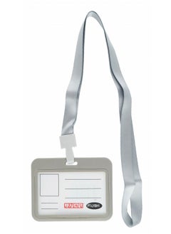 PARTNER 5-Piece ID Card Holder Horizontal With Lanyard Grey Colour  - Image 4