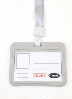 PARTNER 5-Piece ID Card Holder Horizontal With Lanyard Grey Colour  - Image 2