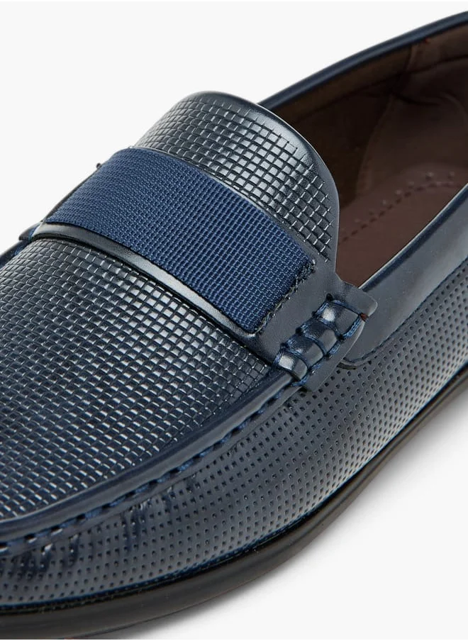 ال بي ال من شو اكسبرس Men's Textured Slip-On Loafers