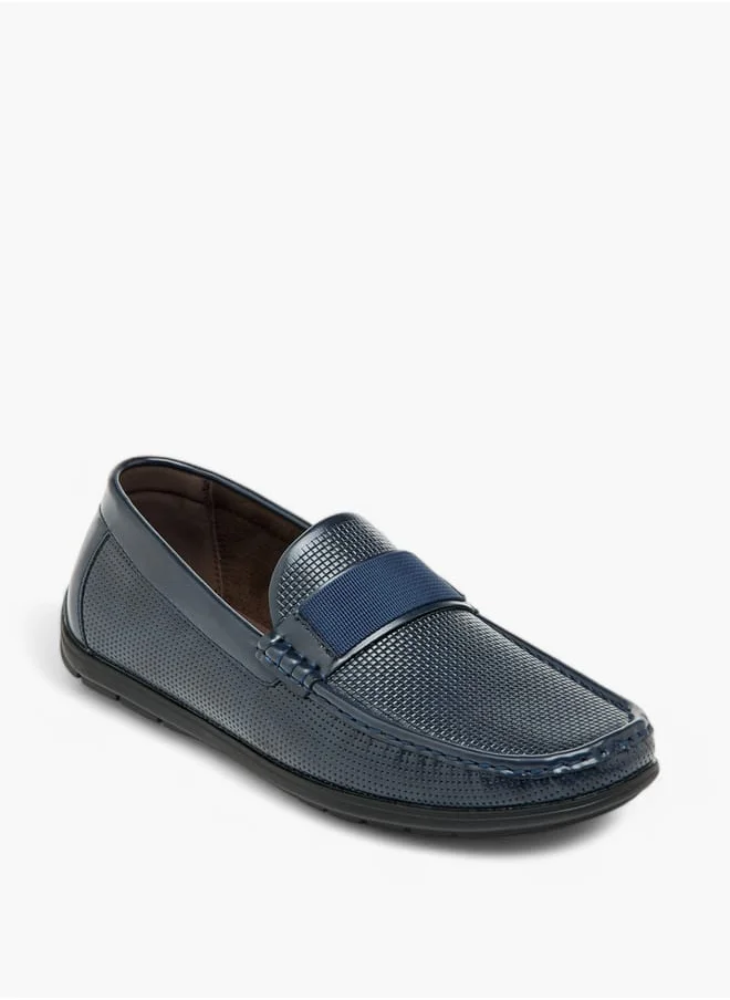 ال بي ال من شو اكسبرس Men's Textured Slip-On Loafers