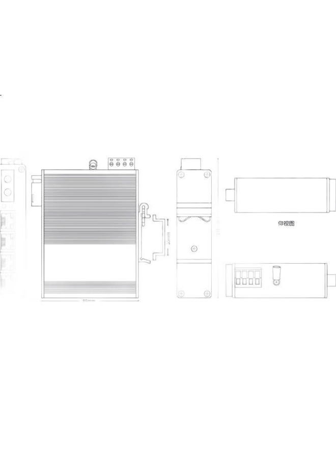 Smart Valley Huigu Industrial-Grade Fiber Optic Transceiver Switch, Gigabit Single-Mode Single-Fiber A-End 1 Optical 4 Electrical, Din-Rail Optical-Electrical Converter, Sc Interface, Hg800-Ge - Image 1