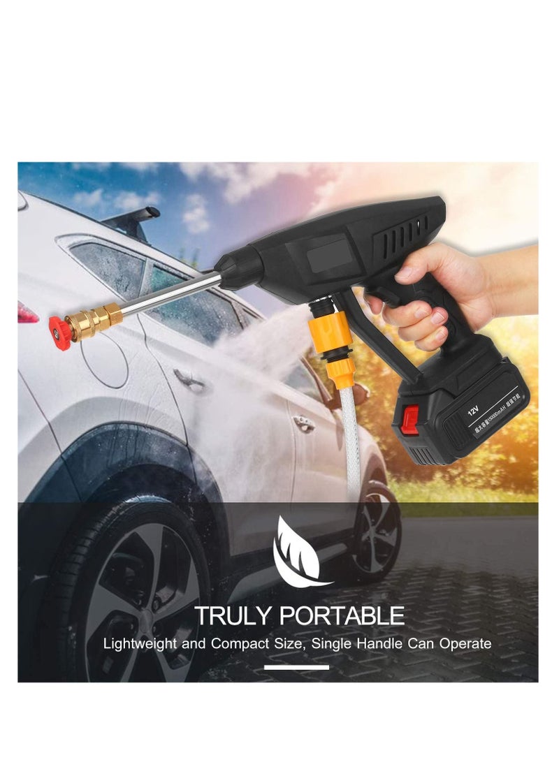 48V Cordless Portable Washer Electric High Pressure Cleaner Machine 200W 30Bar Lithium Handheld Car Cleaning Device With Foam Generator Nozzle Water Pump - Image 5